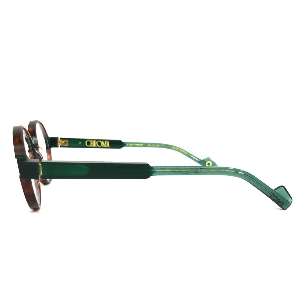 Etnia Barcelona Eyeglasses Frames CHROMA N40 HVGR Havana Green Brown 48-20-140